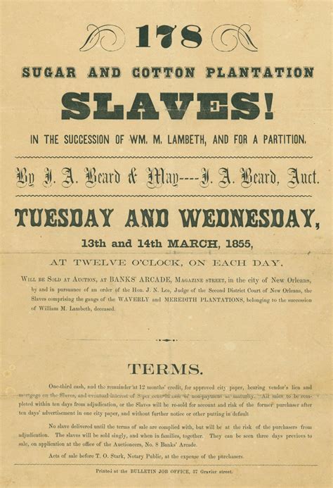 New Orleans Slave Auction On This Day March Gilder Lehrman