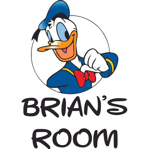 Donald Duck Ducks Disney Cartoon Customized Wall Decal Custom Vinyl
