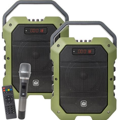2 Pack Deco Gear Portable Wireless Pa Speaker System With Wireless