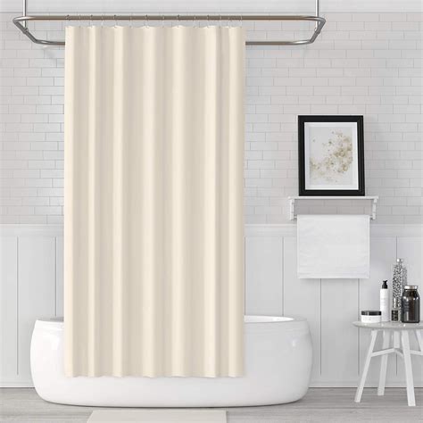 American Bath Linen Cream Solid Color Shower Curtain