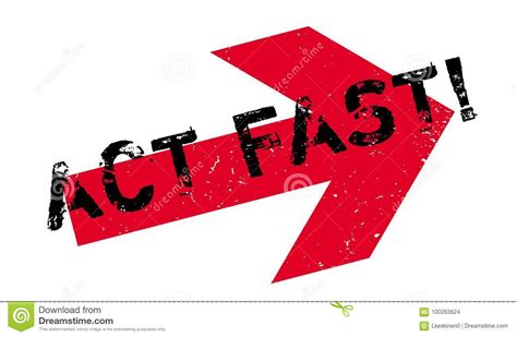 Act Fast Rubber Stamp Stock Vector Illustration Of Quickly 100263624