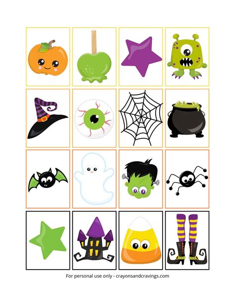 Halloween Memory Game Printable