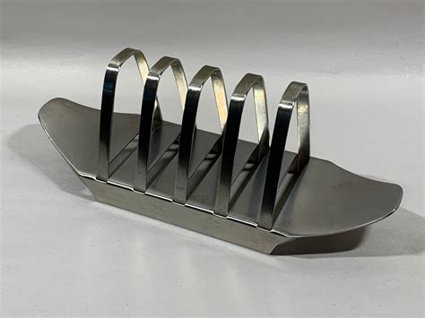 old hall stainless steel toast rack hold four slices made in etsy