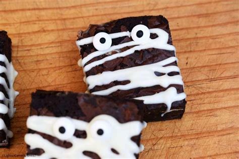 Halloween Mummy Brownies Lights Camera Bake Addictive Baking