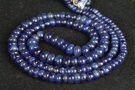 Blue Sapphire Gemstone Beads 4 7mm Size With 16 Long
