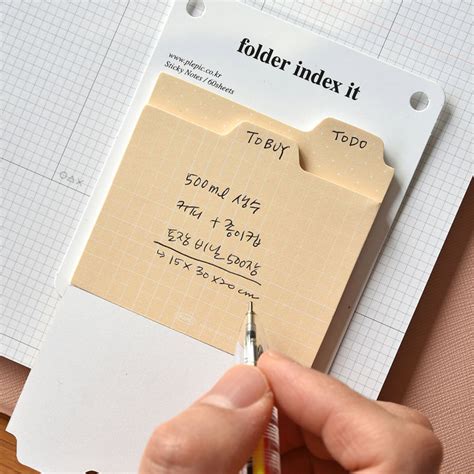 Play Obje Large Folder Index Sticky Notepad Bookmark Set