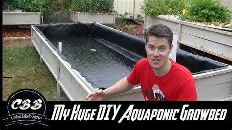 My Huge Diy Aquaponic Grow Bed Part 2 Pond Liner Uniseals And More