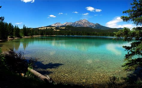 Lake Edith Jasper National Park Canada Hd Wallpaper Background Image