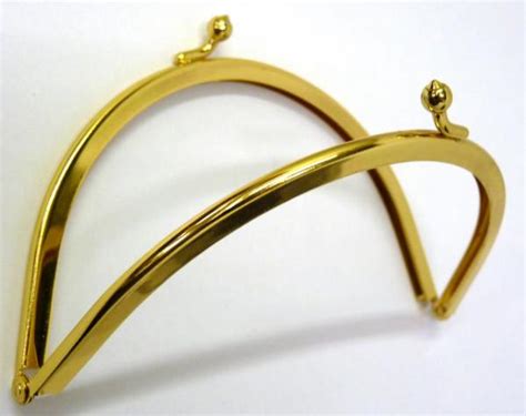 Curved Brass Gold Metal Handbag Purse Clasp Closure Frame 5 X 35