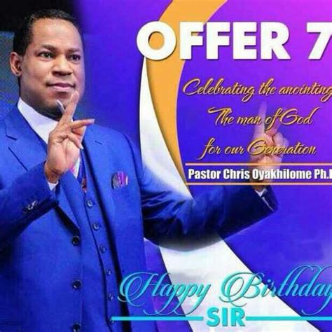 Enjoy everything this life has to offer, dear pastor. 1 MILLION BIRTHDAY WISHES FOR PASTOR CHRIS OYAKHILOME ...
