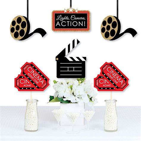 Red Carpet Hollywood Clapboard Movie Tickets And Film Reel