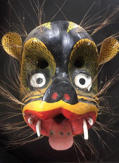 Tigre Mask From Olinala Guerrero Masks Of The World Mexican Art