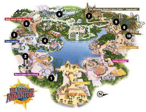 Island Of Adventures Orlando Map