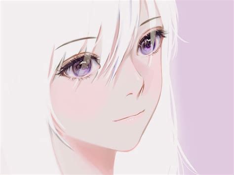Anime Original Girl Purple Eyes White Hair Hd Wallpaper Peakpx