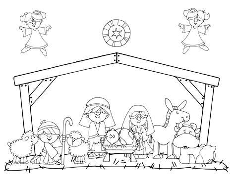 dibujos navideños para colorear - Buscar con Google | Nativity coloring