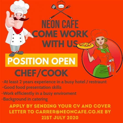 Copy Of Chef Hiring Instagram Post Postermywall