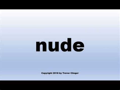 How To Pronounce Nude In English YouTube