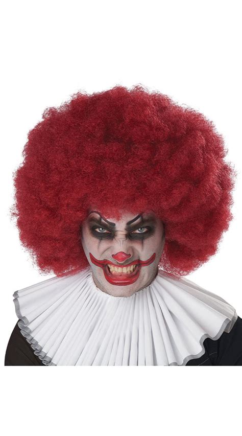 Burgundy Jumbo Clown Wig Burgundy Clown Afro Wig