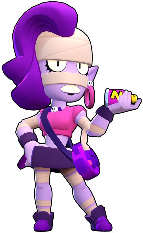 She has moderate health and moderate damage output, but has a very wide and long range. Emz | Brawl Stars Wiki | Fandom