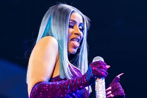 Cardi Bs Bet Experience Performance Included Purple Sparkly Stompers