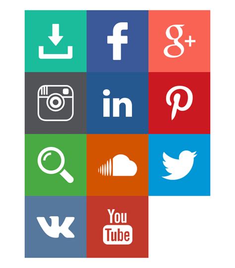 Free  Social Media Icons On Behance