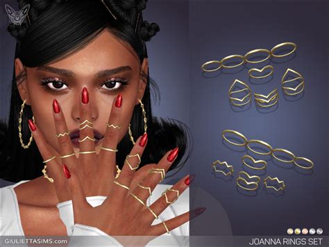 The Sims Resource Joanna Rings Set