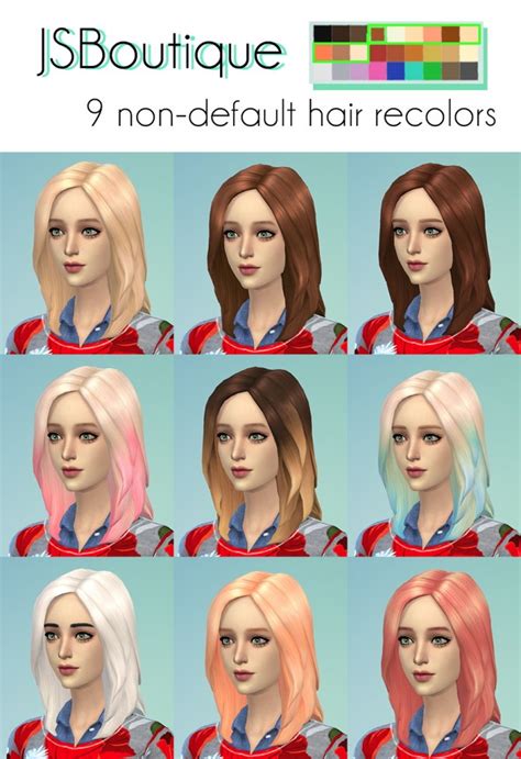 My Sims 4 Blog 9 Non Default Hair Recolors By Darkiie