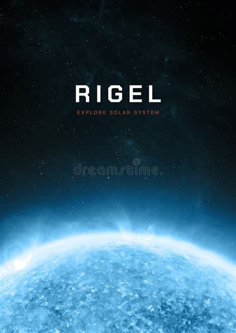 Rigel Star 3d Illustration Poster Stock Illustration Illustration