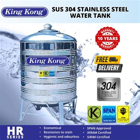 Sediments accumulated at the base of the tank can be drained out easily. King Kong Stainless Steel Vertical Water Tank Round Bottom ...