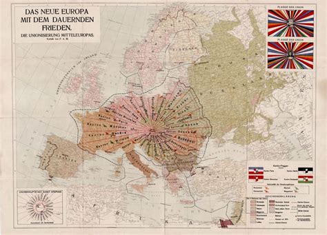 An Extraordinary Map Of A Proposed European Union In 1920 Rare