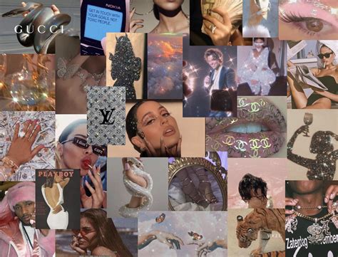 Glitter Boujee Aesthetic Wall Collage Pictures Aesthetic Desktop Wallpaper Desktop