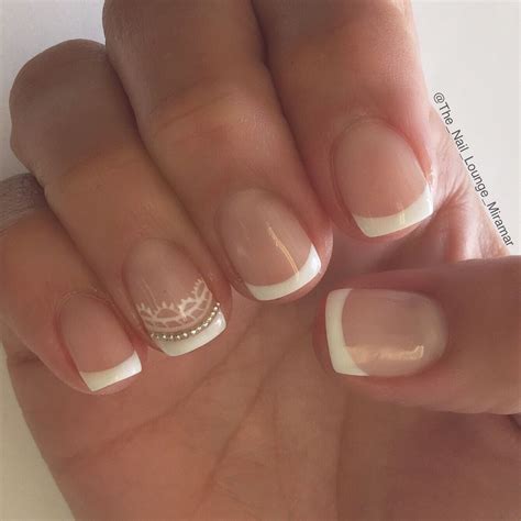 Romulusflood French Tip Nail Designs For Wedding