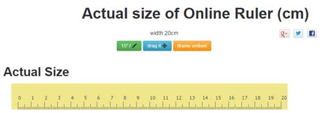 Online Ruler Online Ruler Actual Size Pinterest Free