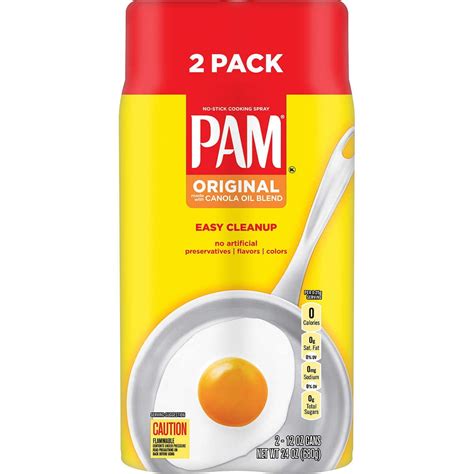 Pam Original Non Stick Cooking Spray 12 Ounce Pack Of 2