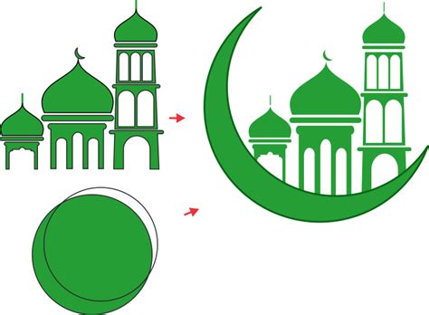 Membuat Gambar Bulan Sabit Masjid Siswapedia