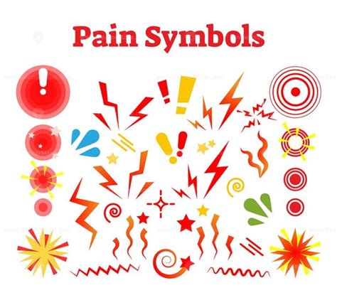 Free Pain Symbols And Shapes Vector Illustration Vectormine