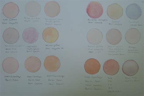 Color Chart For Painting Skin Tones Watercolor Skin Tones Skin Color