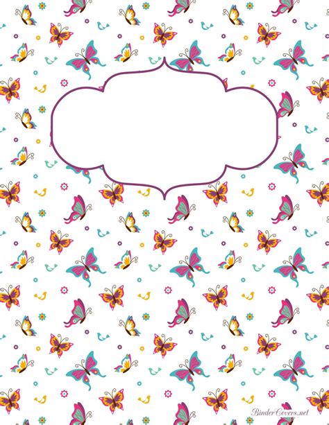 A White Background With Colorful Butterflies And A Pink Frame For The