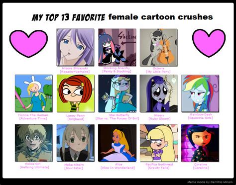 My Top 13 Favorite Female Cartoon Crushes By Assassinj2 On Deviantart