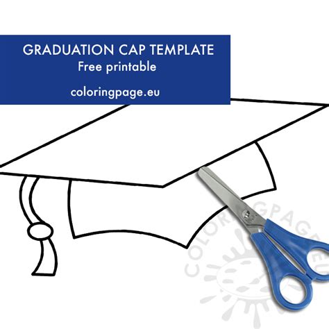 Graduation Cap Coloring Page