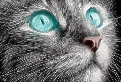 Fractalius Cat By Midrevv On Deviantart Cats Fractal Art Cat Art