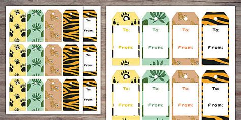 Tiger Gift Tags Twinkl Party Professor Feito Twinkl