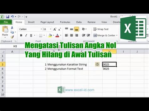Cara Menampilkan Angka Nol Di Awal Pada Microsoft Excel Terlengkap