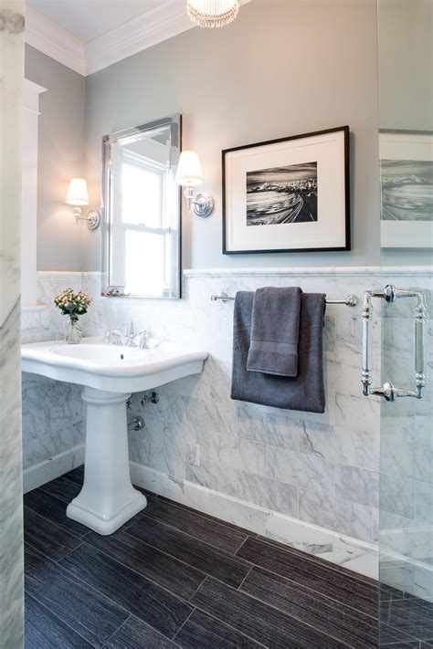 On one hand, bathroom tiles should be durable, slip resistant, especially the floor tiles, but the cerrad portfolio includes bathroom tiles in numerous designs, colors, surfaces and formats. Traditional Bathroom With Marble Tile Wall | HGTV