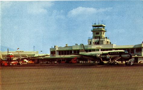 Lockheed Air Terminal At Burbank Airport Postcard San Fernando Valley