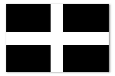 The earliest known description of the flag as the standard of cornwall was written in 1838. Cornish Flag Sticker