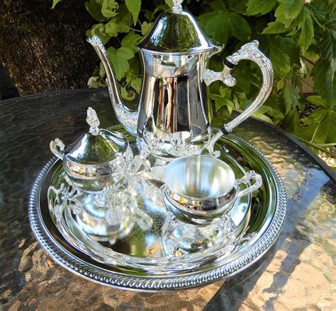 Wm Rogers And Sons Silver Plate Tea Set Coffee Set Etsy