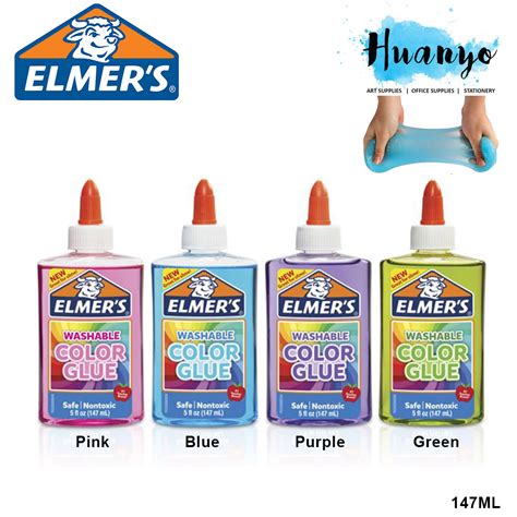 Elmers Non Toxic Washable Translucent Colour Clear Glue Best For