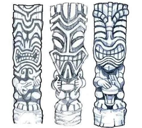 Tiki Tattoo Maori Tattoo Doodles Zentangles Tiki Maske Body Art