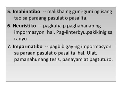 Mga Halimbawa Ng Imahinatibo Na Tungkulin Ng Wika Bansana